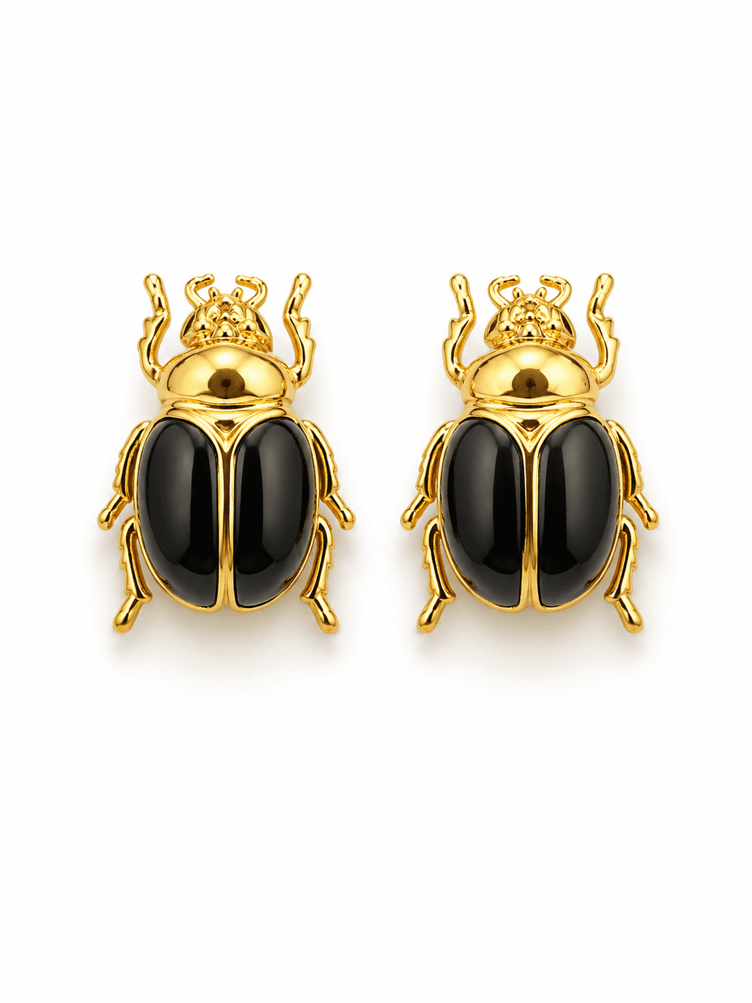 Aretes Escarabajos Negros